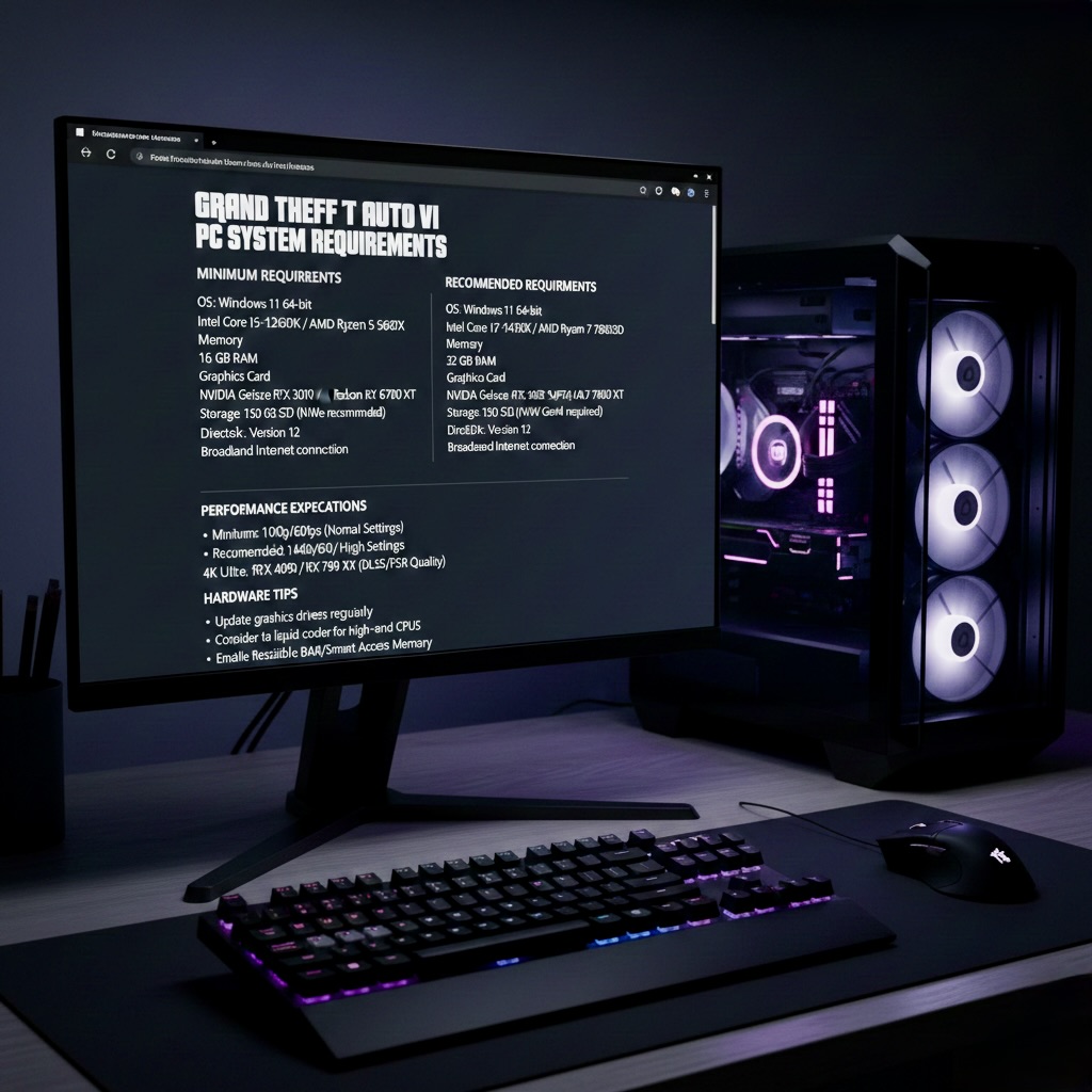 GTA 6 PC Requirements: Specs, Performance, and Hardware Tips